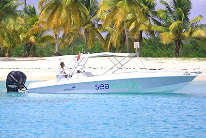 The sealounge has a unique open hull design which offers ample seating space and an extensive bimini top