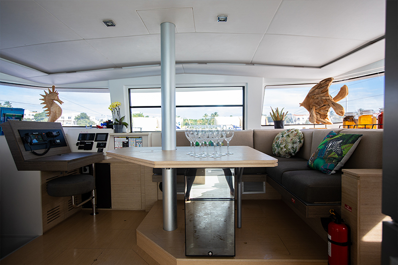 The Bali 45 is an elegantly designed yacht, with clean lines.