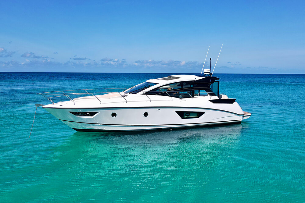The Beneteau 46GT is an elegantly designed yacht, with clean lines.