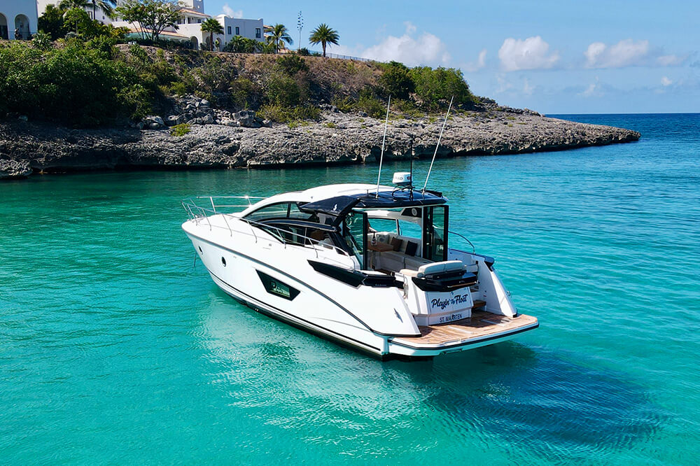 The Donzi Daytona 38 is an elegantly designed yacht, with clean lines.
