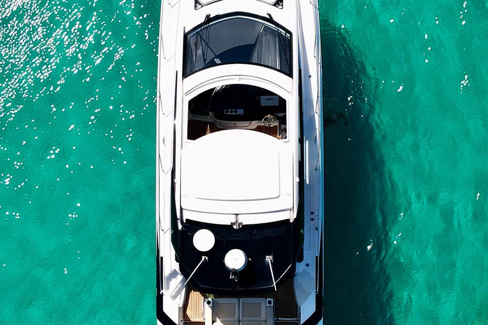 The Donzi Daytona 38 is an elegantly designed yacht, with clean lines.