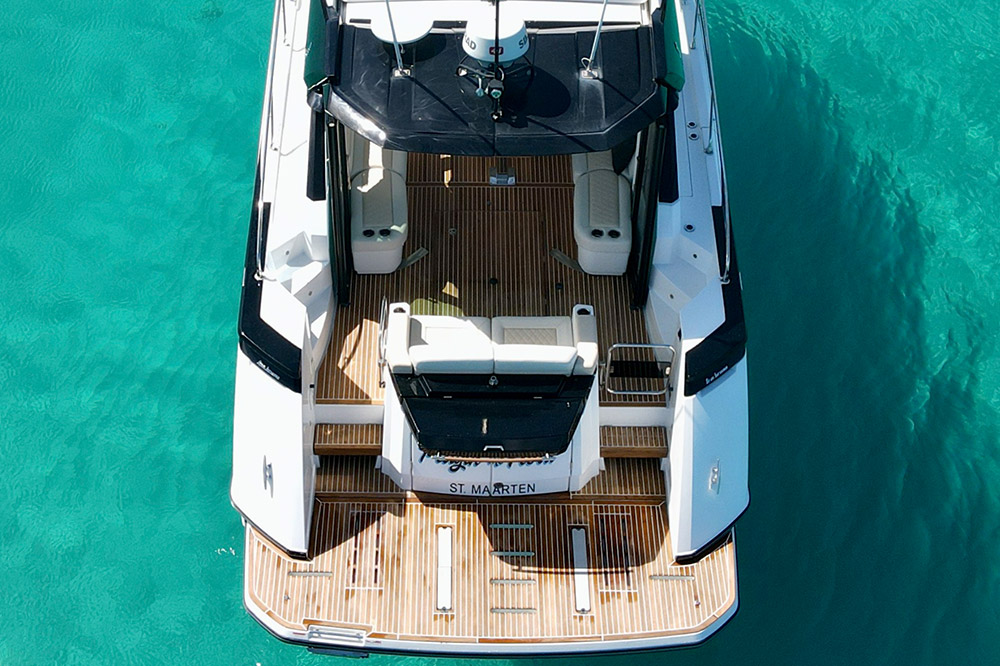 The VanDutch 55 is an elegantly designed yacht, with clean lines.