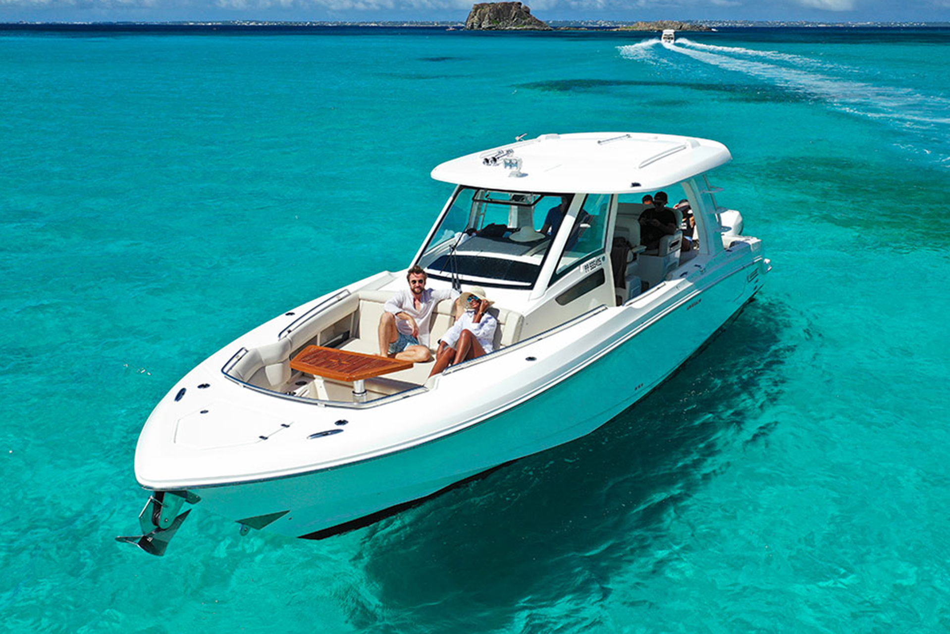 The Boston 35 is an elegantly designed yacht, with clean lines.