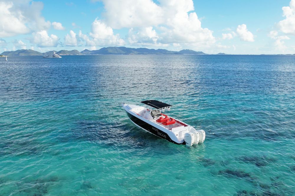 The Donzi 38 is an elegantly designed yacht, with clean lines.