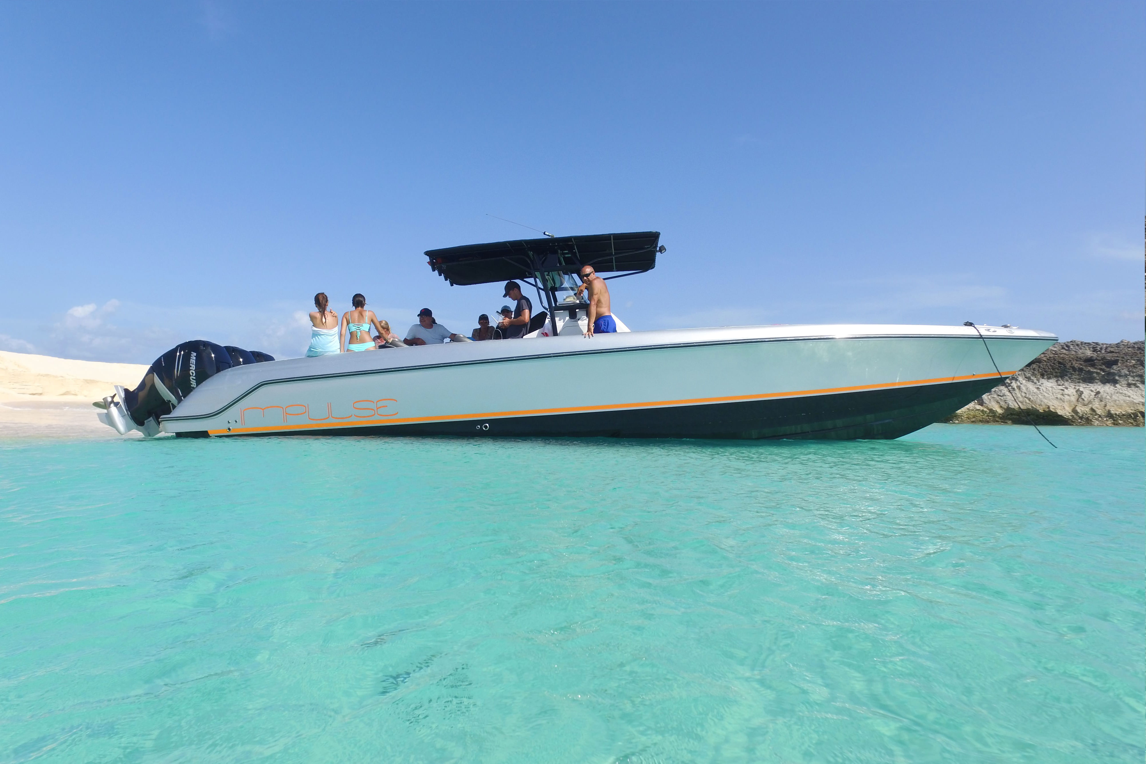 The Donzi 38 is an elegantly designed yacht, with clean lines.