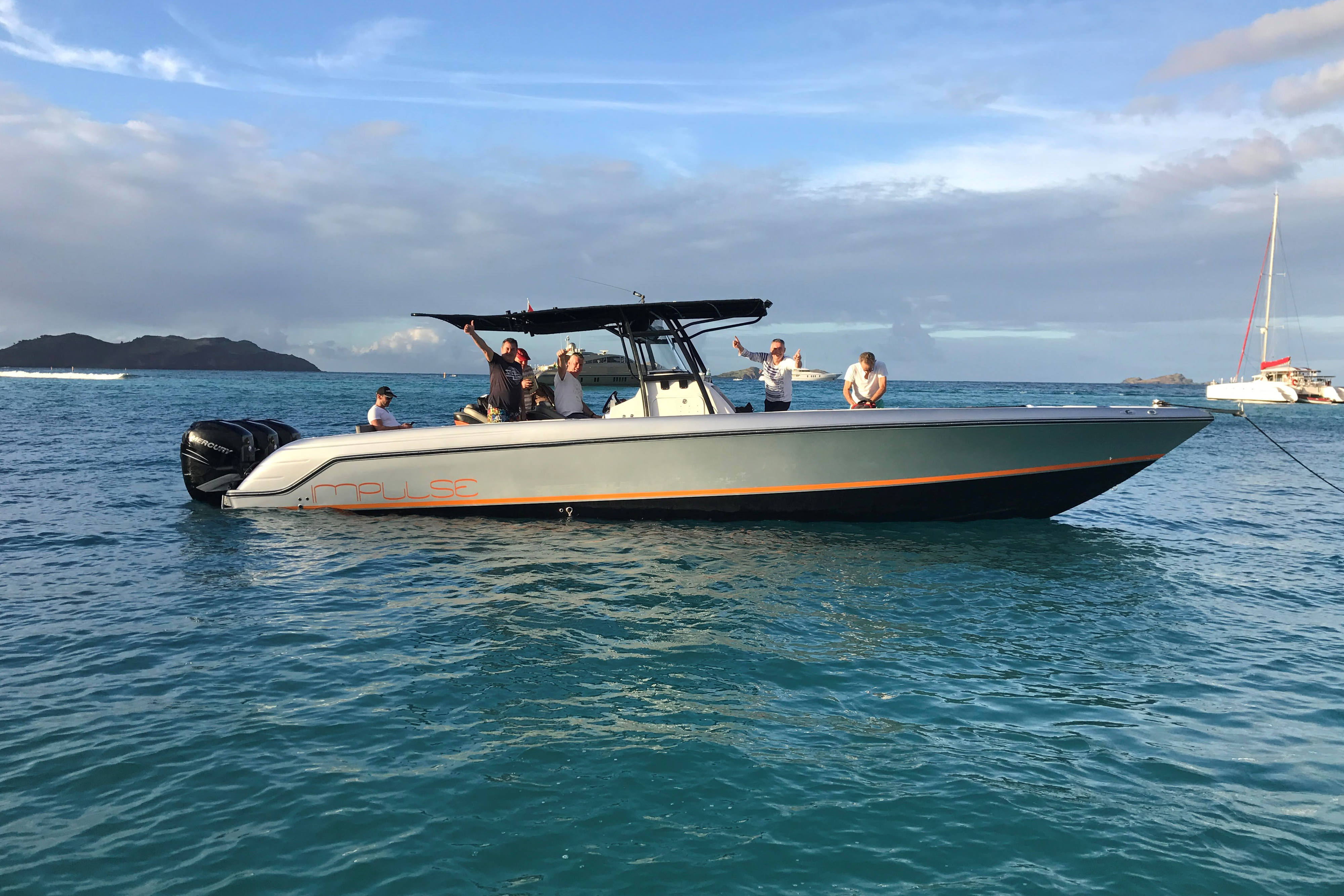 The Donzi 38 is an elegantly designed yacht, with clean lines.