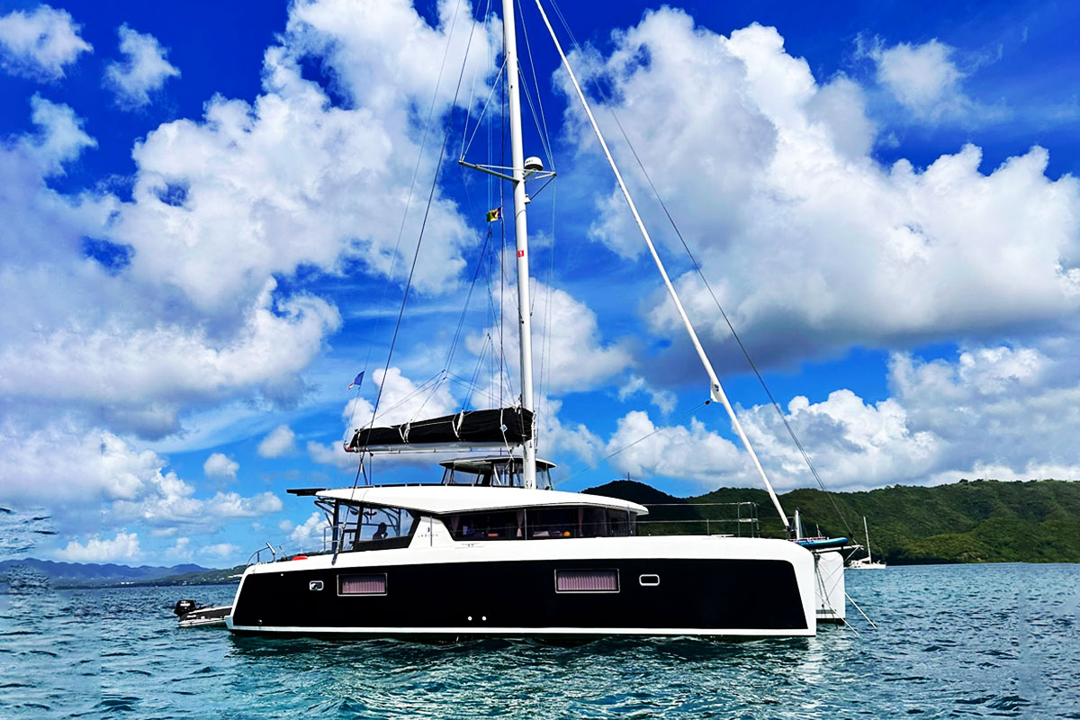 The LAGOON 42 is an elegantly designed yacht, with clean lines.