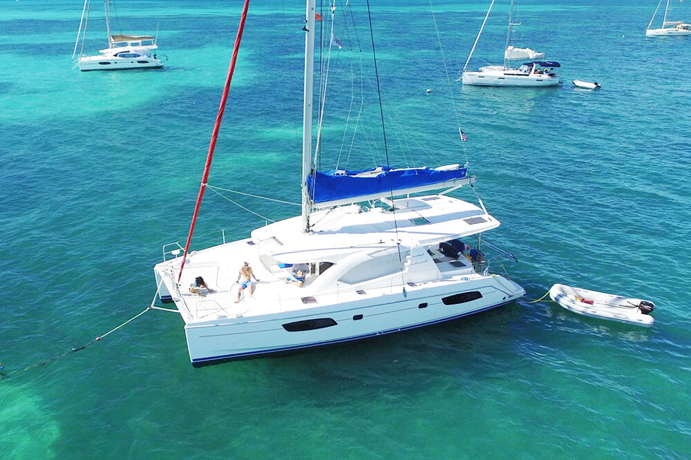 The Leopard 44 is an elegantly designed yacht, with clean lines.