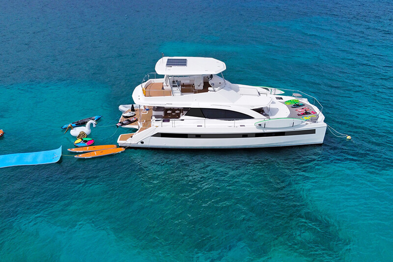 The Leopard 51 is an elegantly designed yacht, with clean lines.