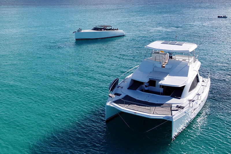 The Leopard 51 is an elegantly designed yacht, with clean lines.