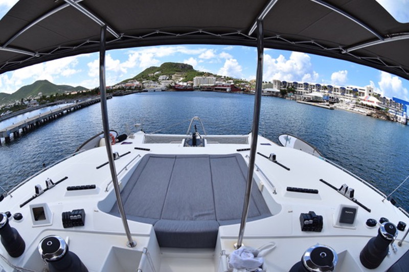 The Lagoon 62 is an elegantly designed yacht, with clean lines.