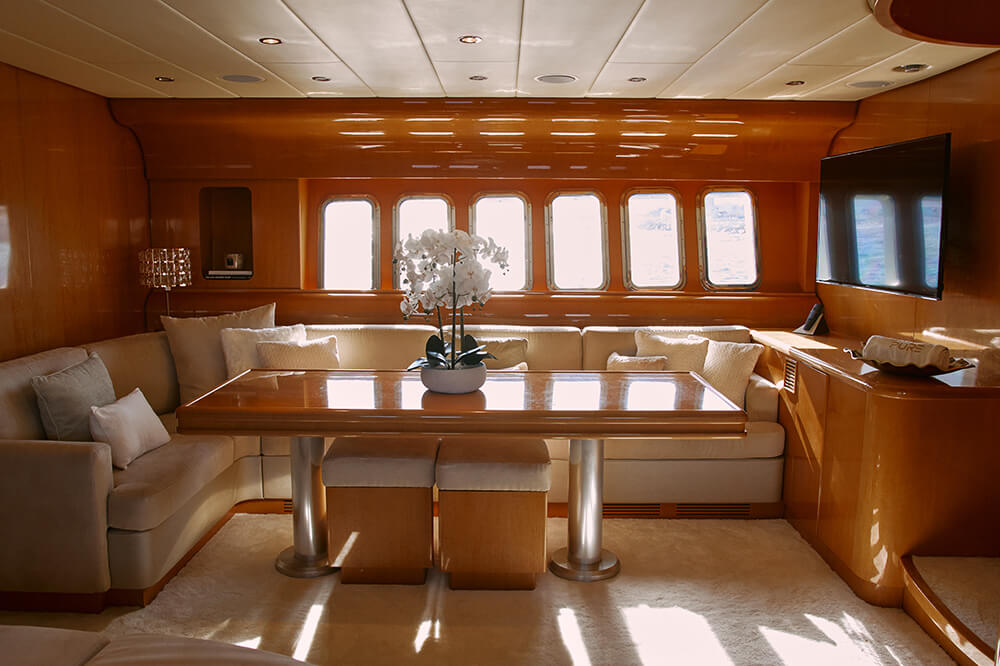 The Leopard 88 - Pure is an elegantly designed yacht, with clean lines.