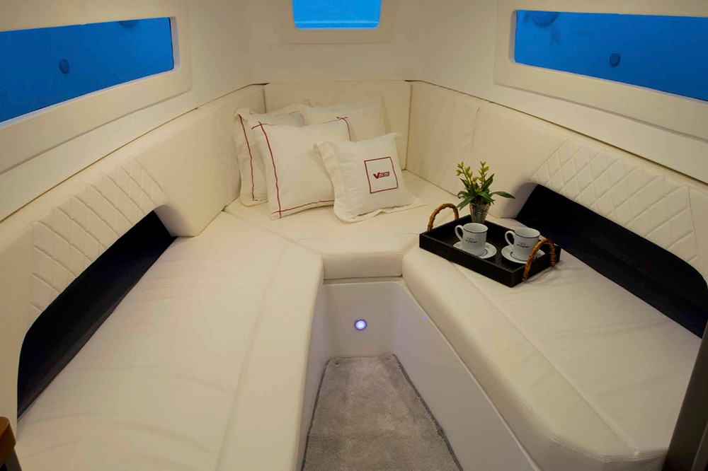 The Schaefer 33 is an elegantly designed yacht, with clean lines.