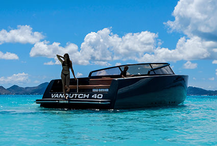 The VanDutch 40 is an elegantly designed yacht, with clean lines.